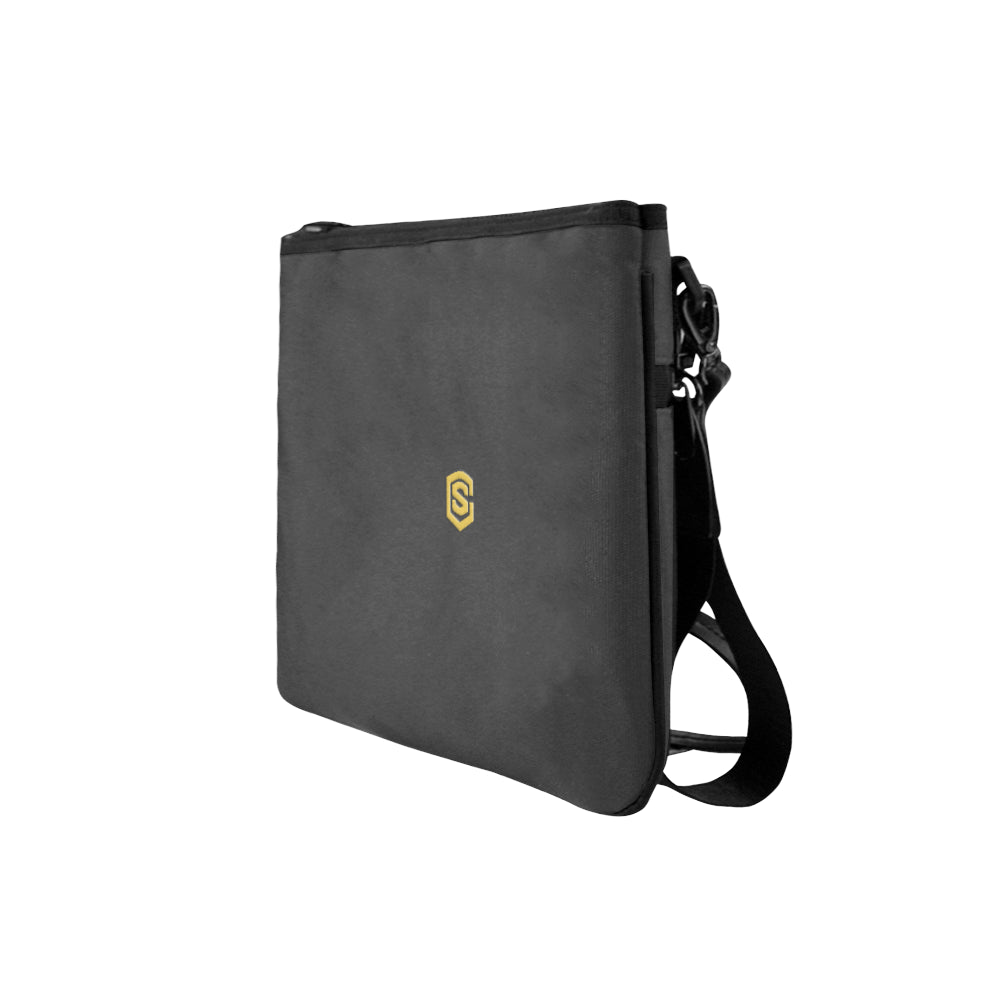 BLACK SLIM CLUTCH BAG gold logo Slim Clutch Bag (Model 1668)