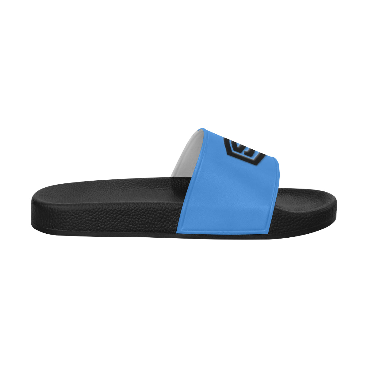 black logo Men's Slide Sandals (Model 057)
