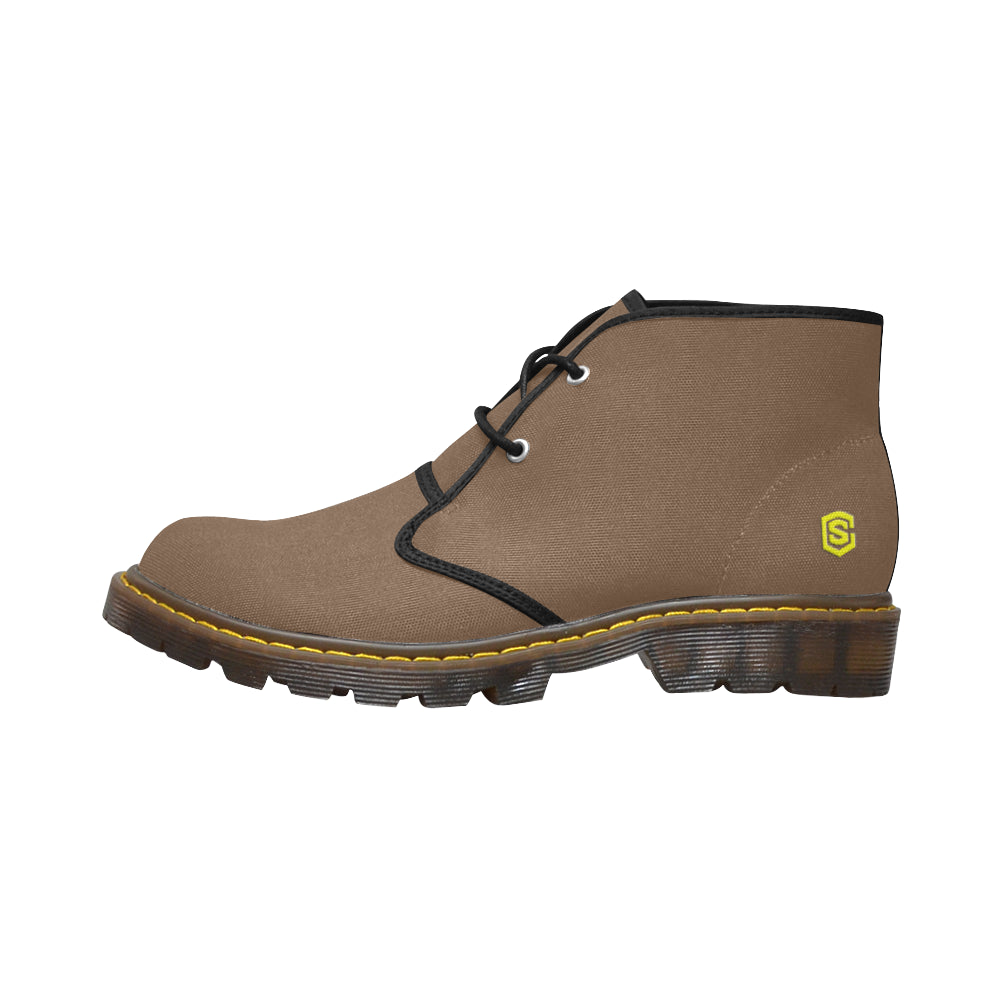 yellow Men's Canvas Chukka Boots (Model 2402-1)