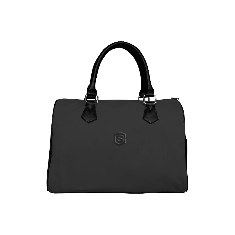 BLACK HANDBAG black logo Boston Handbag (Model 1621)