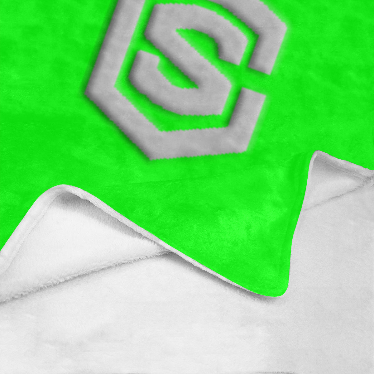 Green Ultra-Soft Micro Fleece Blanket with Silver Logo Ultra-Soft Micro Fleece Blanket 30"x40"