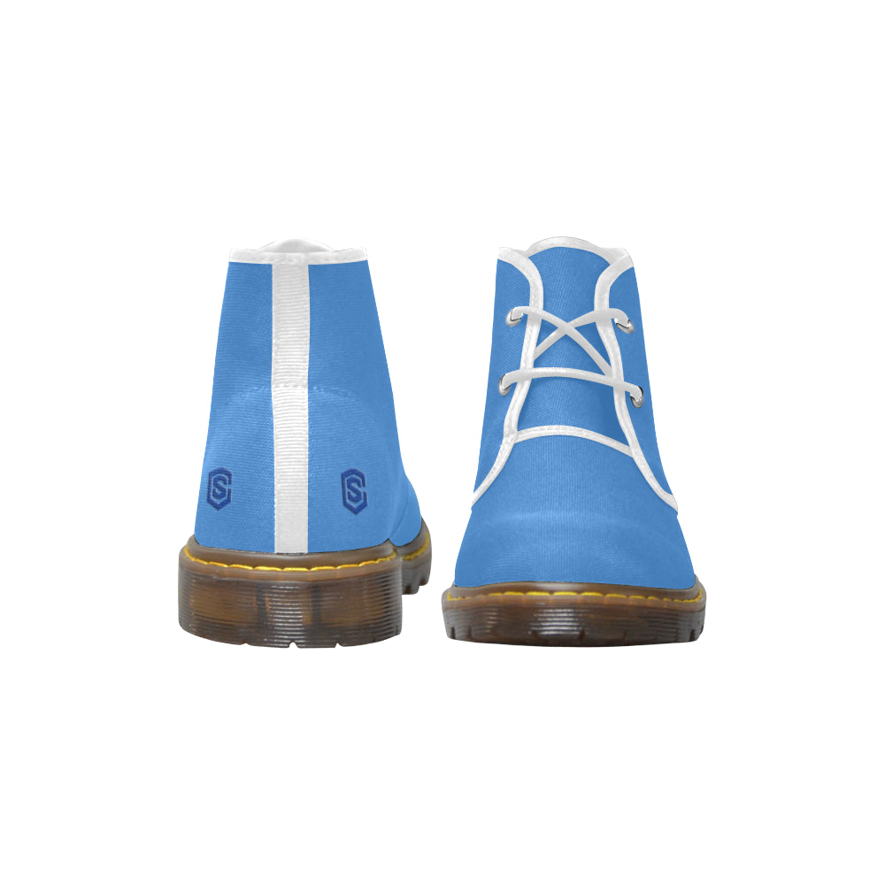 blue Men's Canvas Chukka Boots (Model 2402-1)