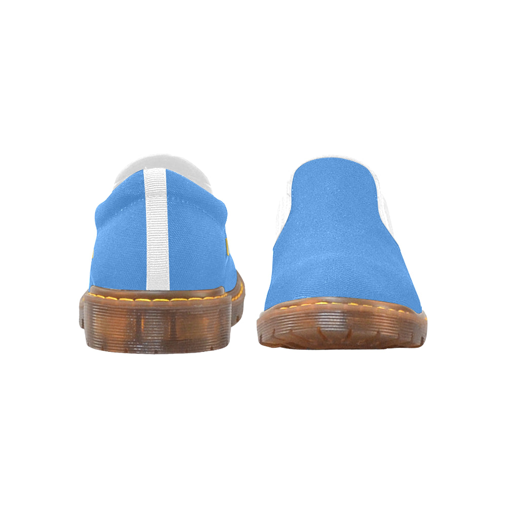 gold logo Martin Women's Slip-On Loafer (Model 12031)