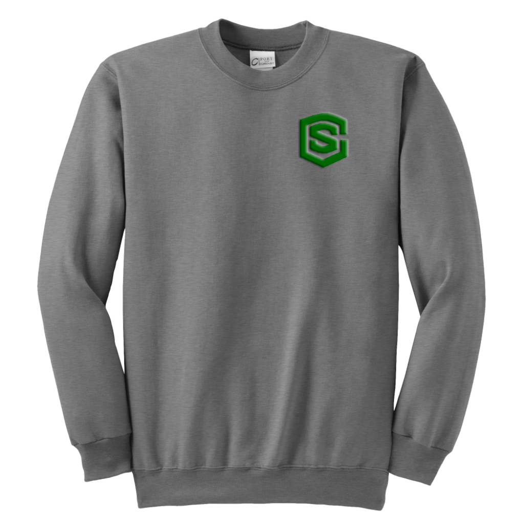 Youth Crewneck Sweatshirt WITH GREEN LOGO
