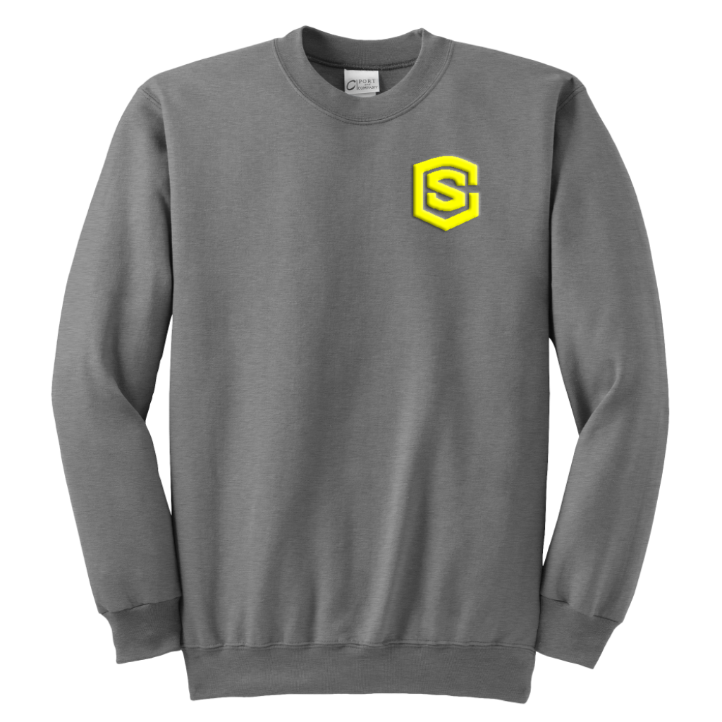 Youth Crewneck Sweatshirt WITH YELLOW LOGO