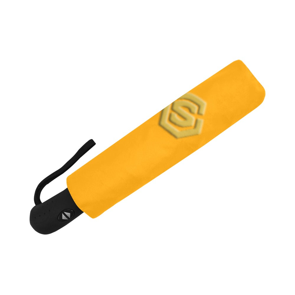 Orange Anti-UV Automatic Umbrella With Gold Logo Anti-UV Automatic Umbrella(Outside Printing)(Model U09)