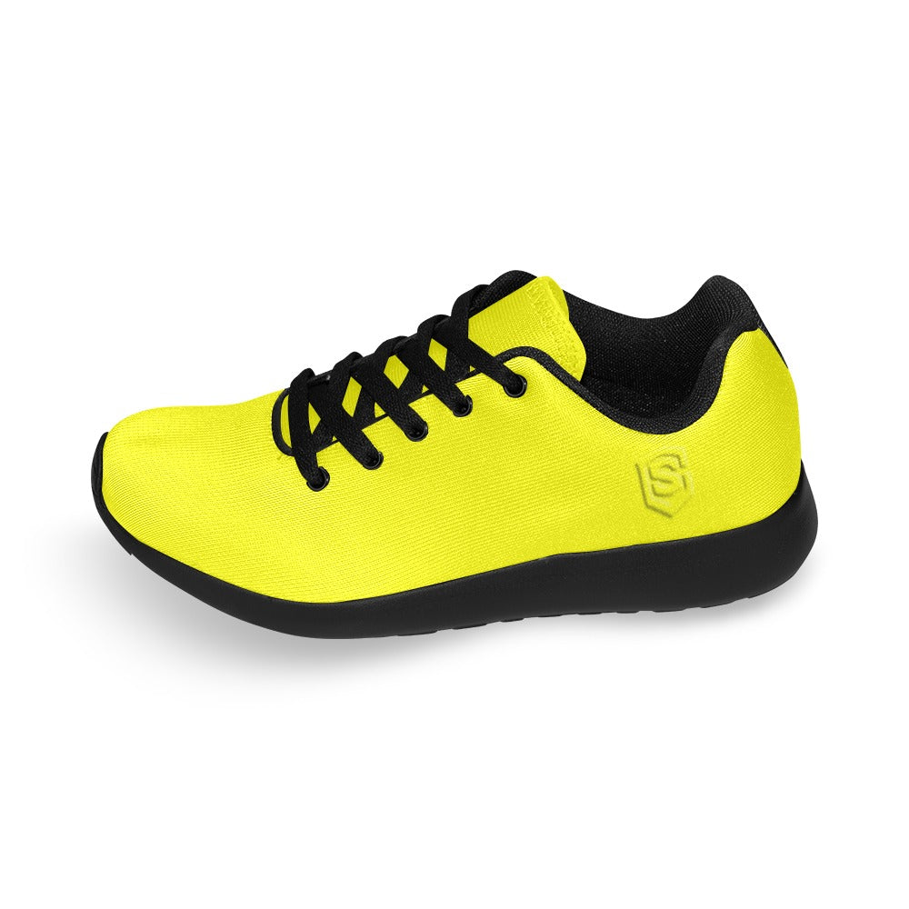 YELLOW KID SNEAKER WITH YELLOW LOGO Kid's Sneakers (Little Kid / Big Kid) (Model020)