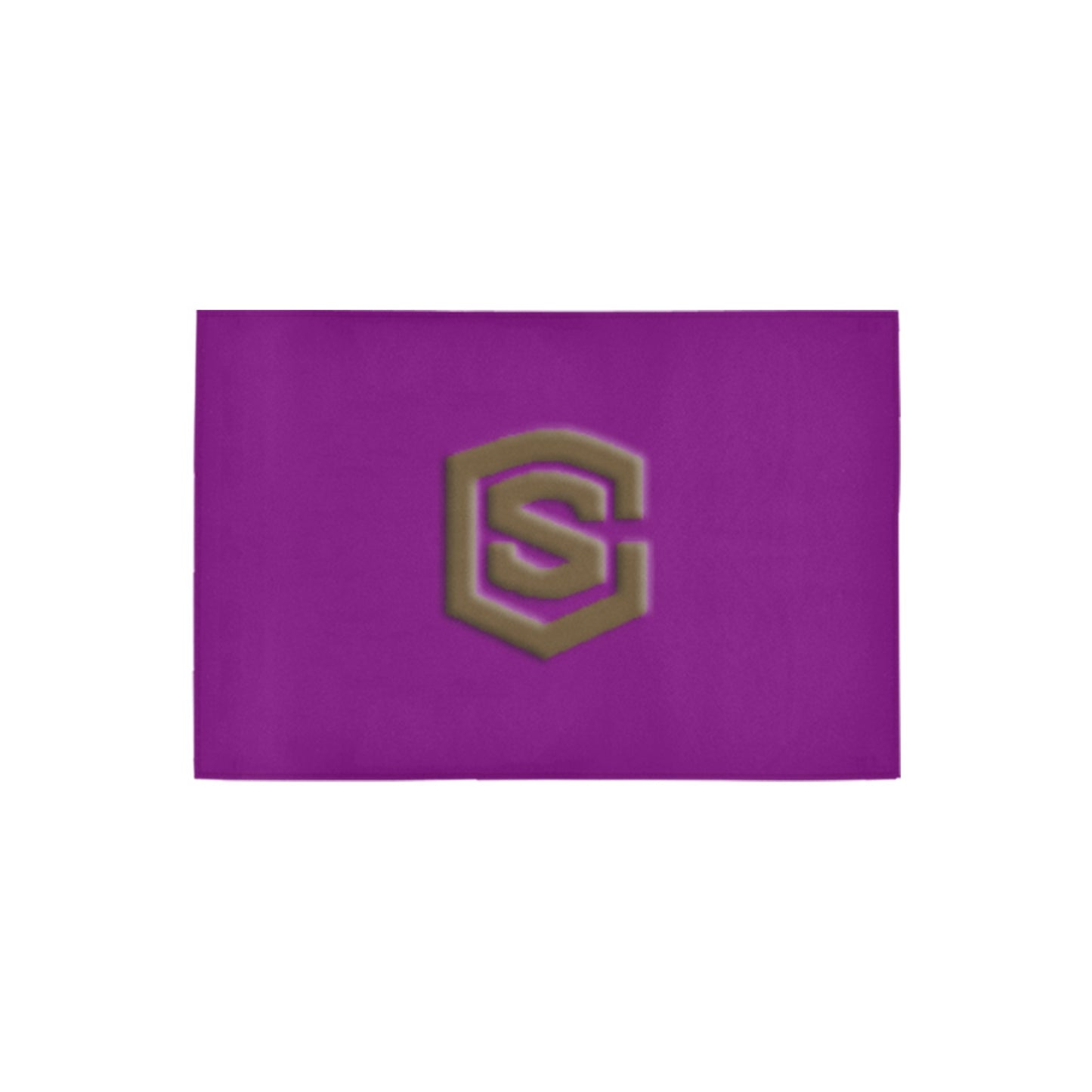 Purple Door Mat with Brown Logo Doormat 24" x 16" (Sponge Material)