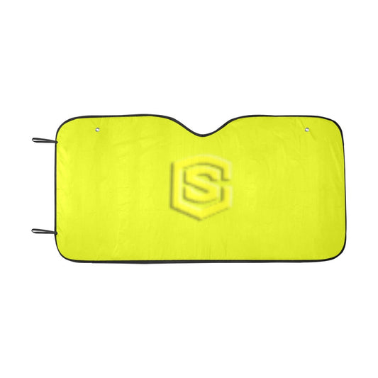 YELLOW AUTO SUN SHADE WITH YELLOW  LOGO Auto Sun Shade 55" x 29.53"