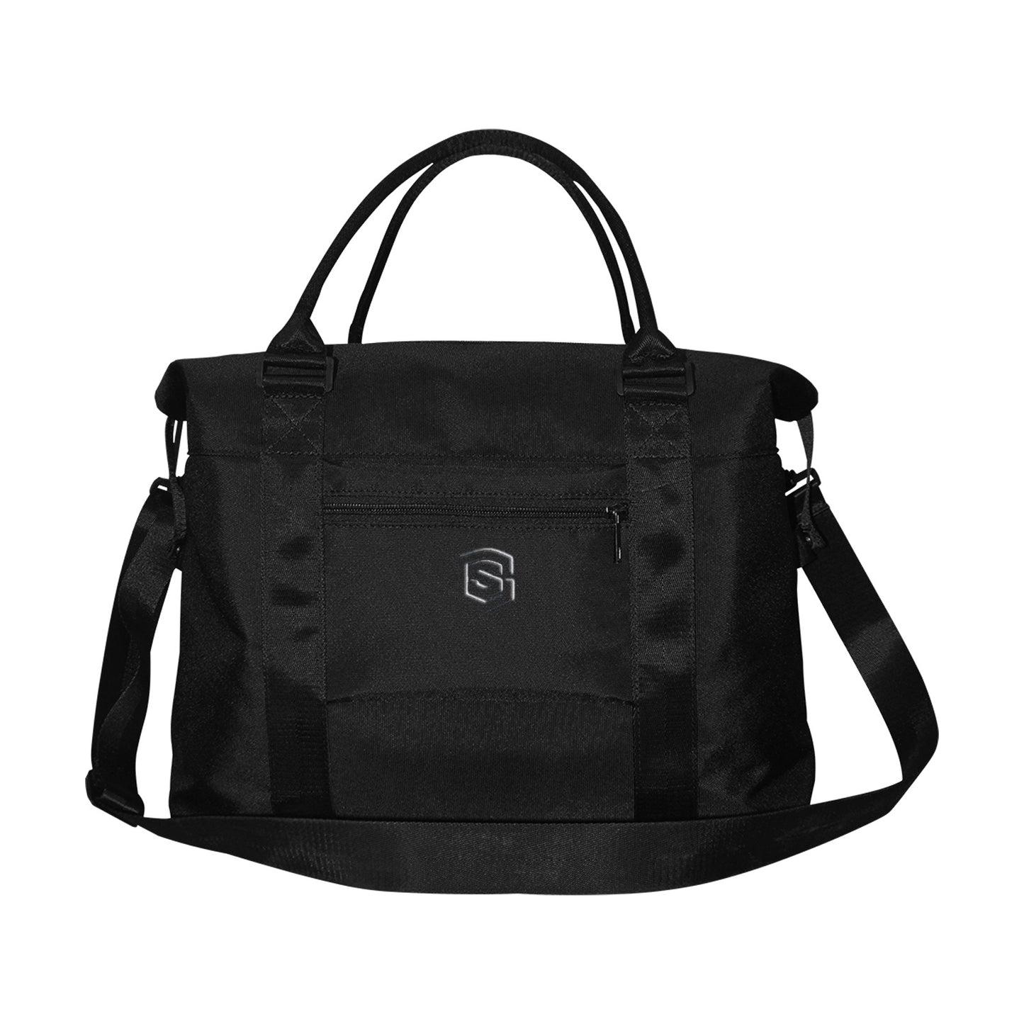 Black Large Capacity Duffle Bag With Black Logo Large Capacity Duffle Bag(Model1715)
