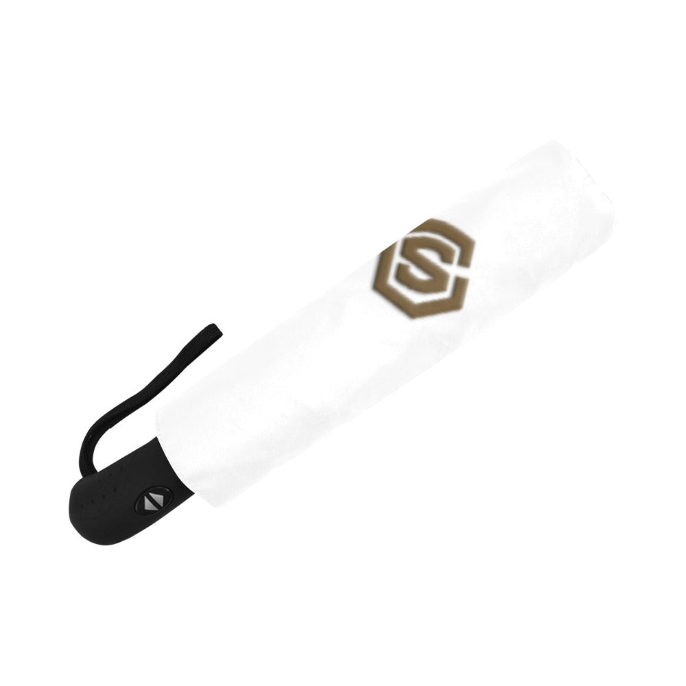 White Anti-UV Automatic Umbrella With Brown Logo Anti-UV Automatic Umbrella(Outside Printing)(Model U09)