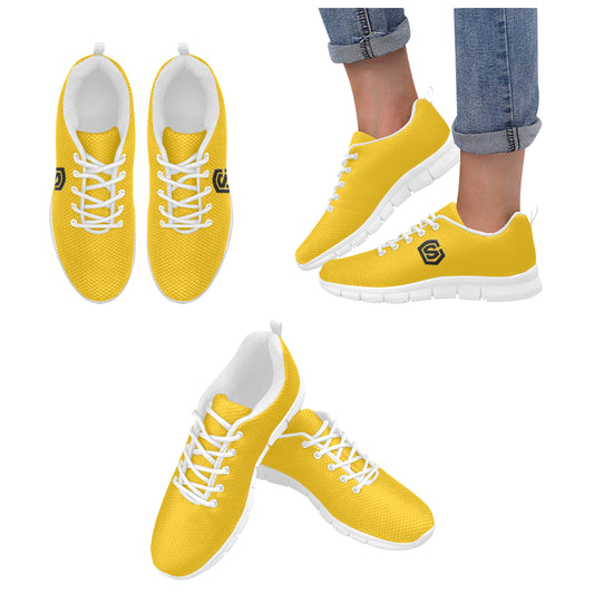 black logo Women's Breathable Running Shoes (Model 055)