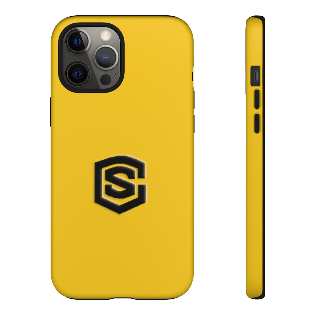 Yellow Tough Cases Black Logo
