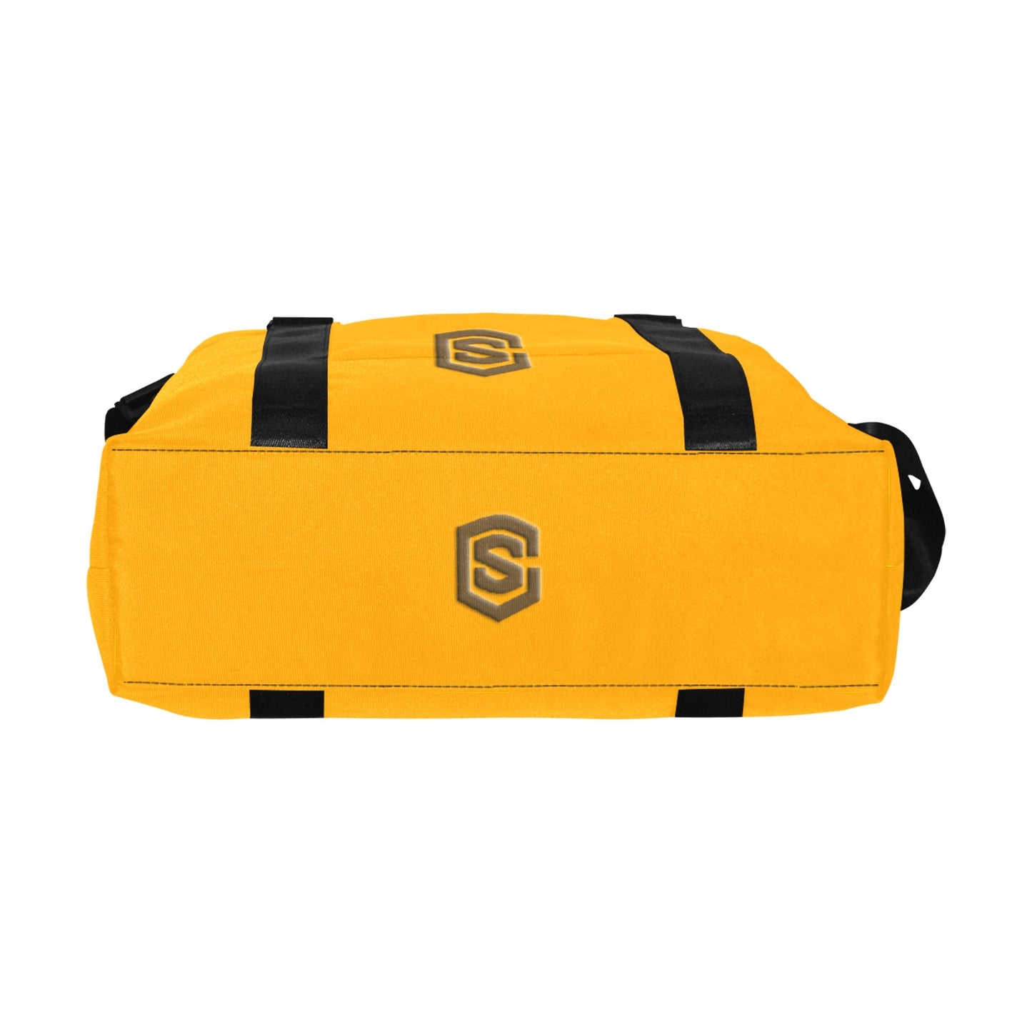 Orange Large Capacity Duffle Bag With Brown Logo Large Capacity Duffle Bag(Model1715)