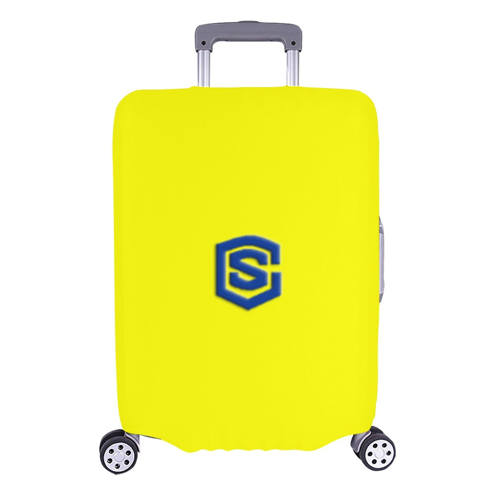 YELLOW LUGGAGE COVER WITH BLUE LOGO Luggage Cover (Large Size) (26"-28")