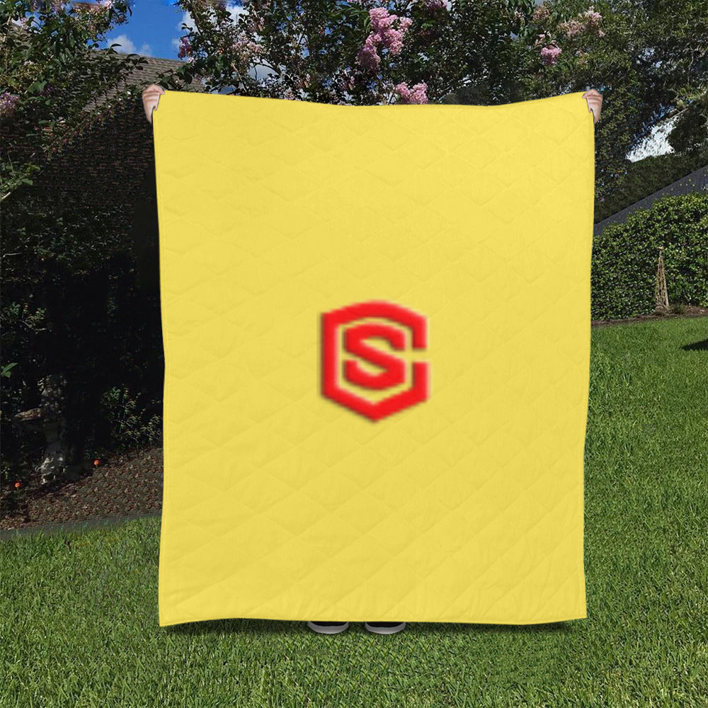 Yello Custom Quilt Red Logo Custom Quilt 50" x 60"