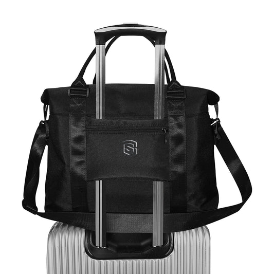 Black Large Capacity Duffle Bag With Black Logo Large Capacity Duffle Bag(Model1715)