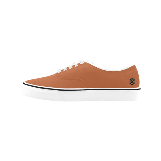 black logo Classic Women's Canvas Low Top Shoes (Model E001-4)