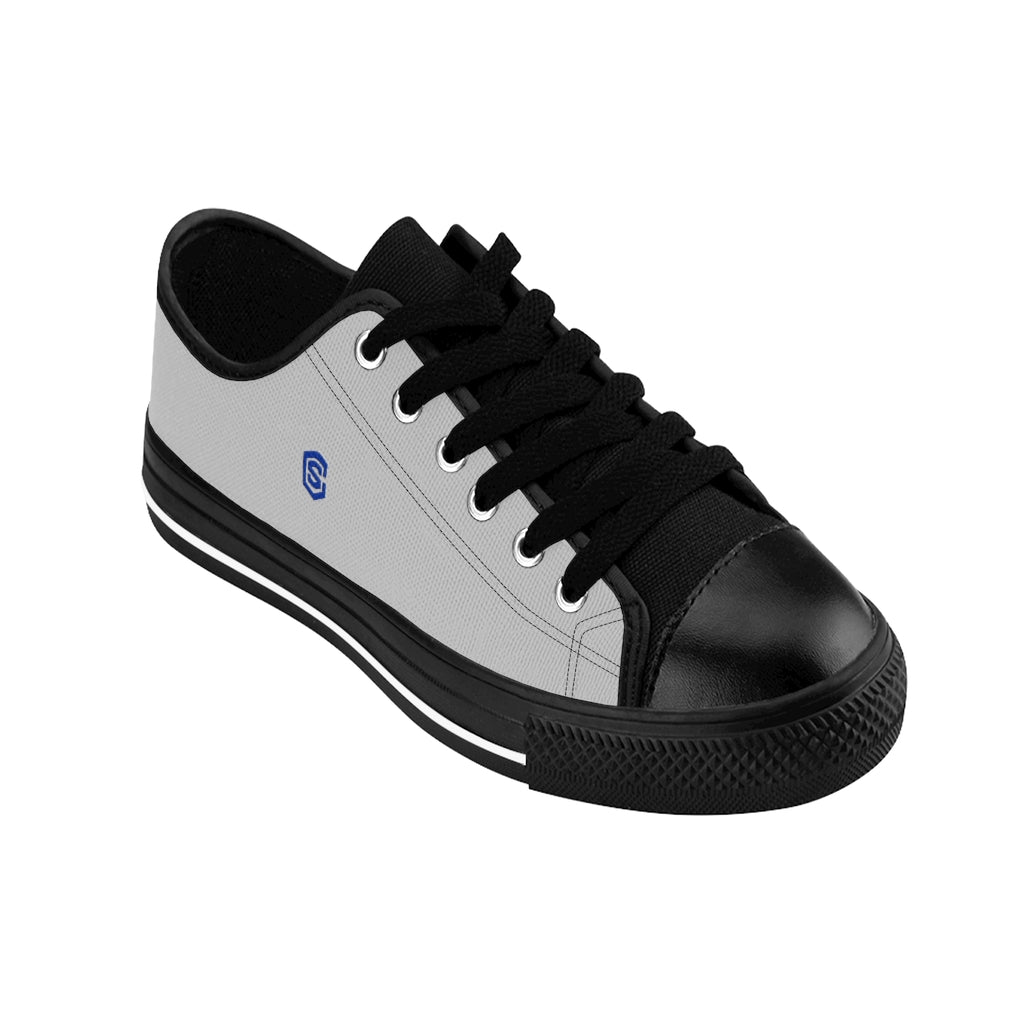 grey Men's Sneakers - blue logo