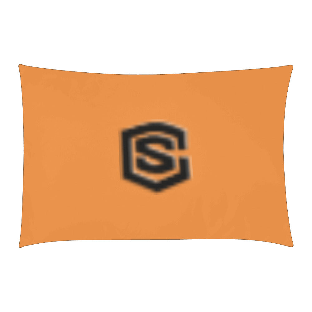 Orange Duvet Cover Black Logo 3-Piece Bedding Set (1 Duvet Cover 86"x70"; 2 Pillowcases 20"x30")(One Side)