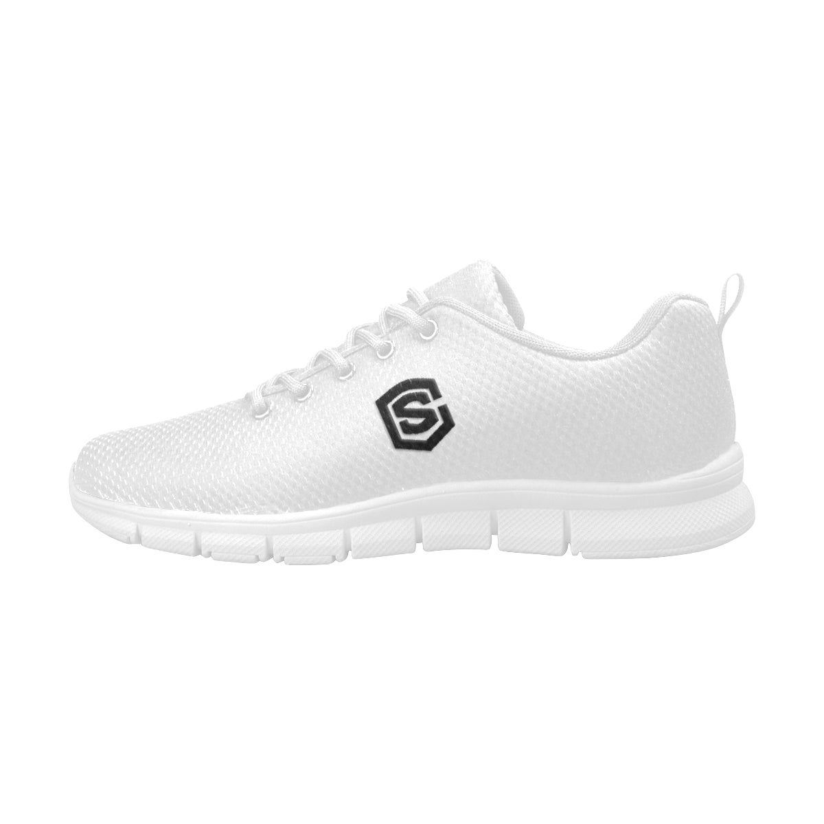 black logo Women's Breathable Running Shoes (Model 055)