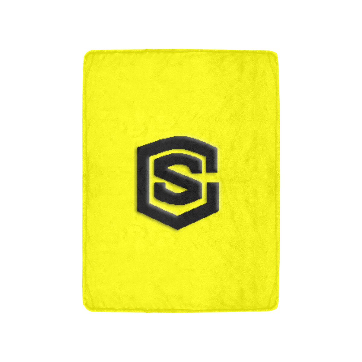 Yellow Ultra-Soft Micro Fleece Blanket with Black Logo Ultra-Soft Micro Fleece Blanket 30"x40"
