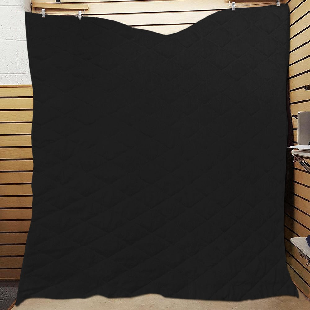 BLACK CISTOM QUILT SELVER LOGO Custom Quilt 70" x 80"