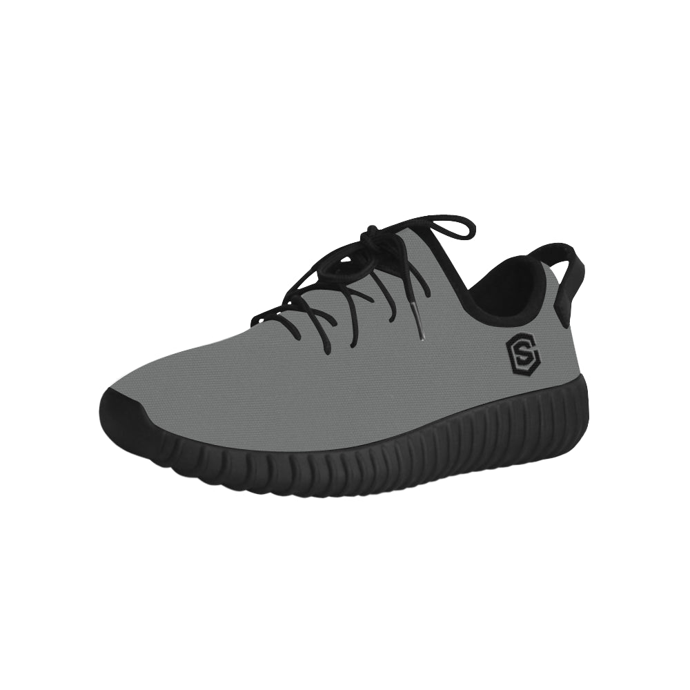 black logo Grus Men's Breathable Woven Running Shoes (Model 022)