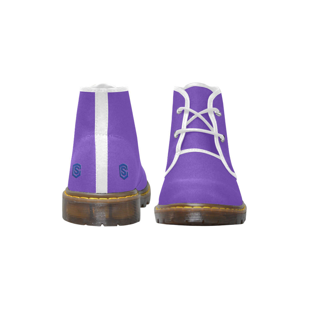 blue Men's Canvas Chukka Boots (Model 2402-1)