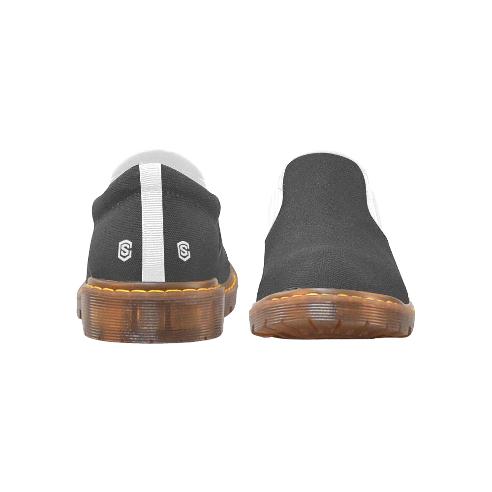 white logo Martin Women's Slip-On Loafer (Model 12031)