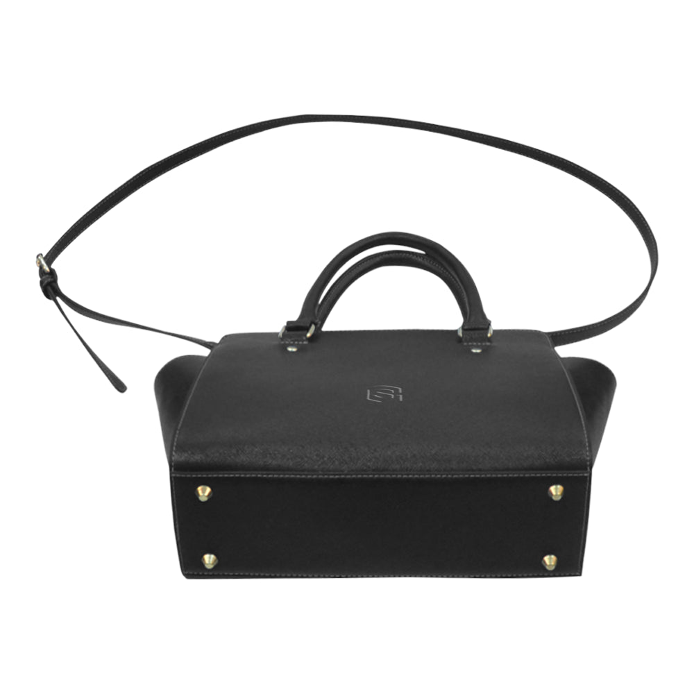 BLACK CLASSIC SHOULDER HANDBAG black logo Classic Shoulder Handbag (Model 1653)