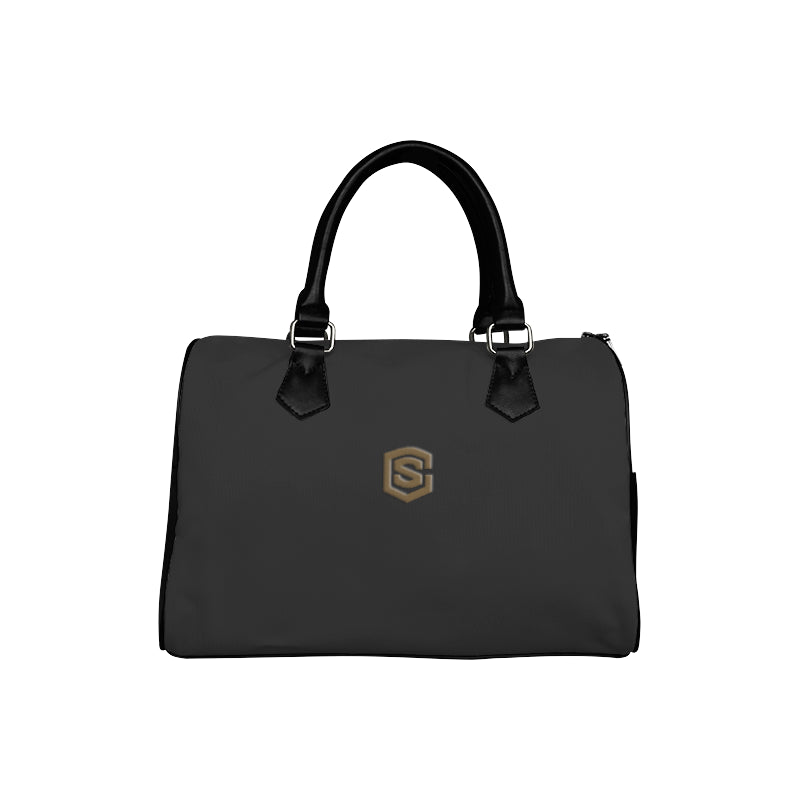 BLACK HANDBAG brown logo Boston Handbag (Model 1621)