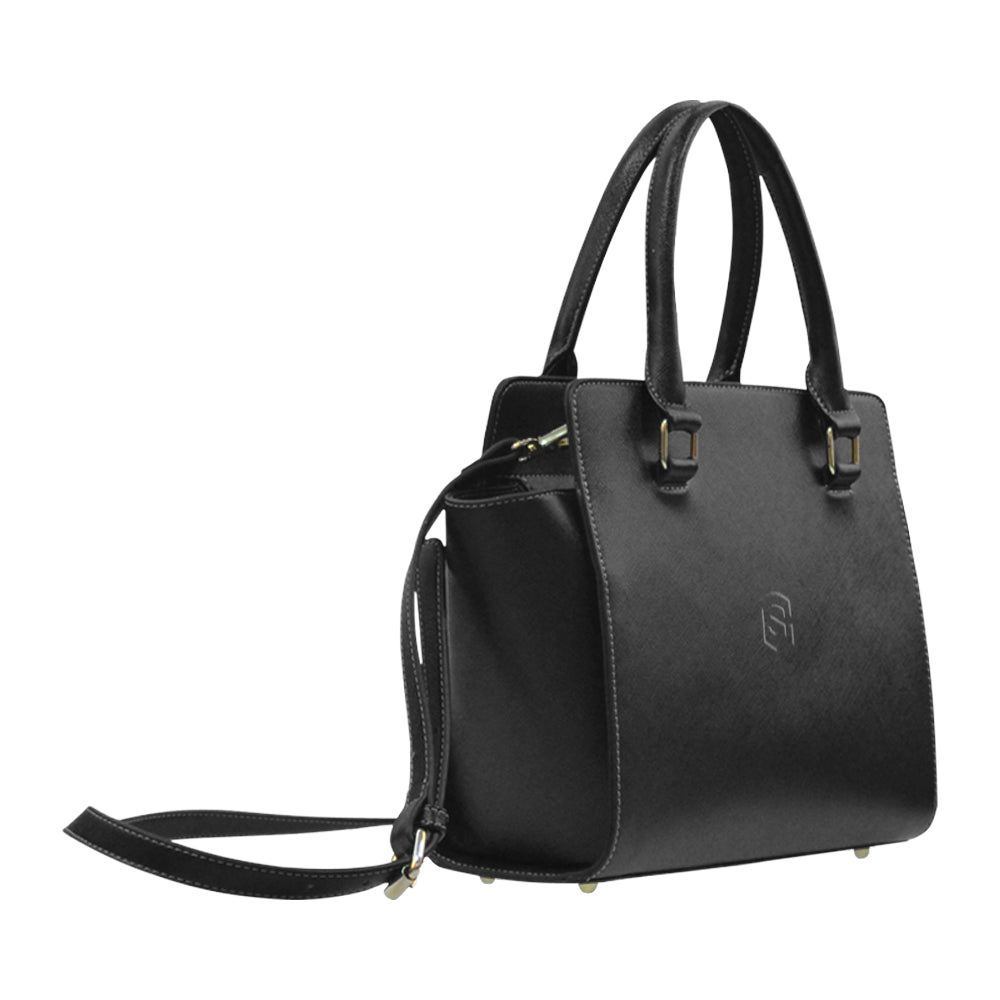 BLACK CLASSIC SHOULDER HANDBAG black logo Classic Shoulder Handbag (Model 1653)