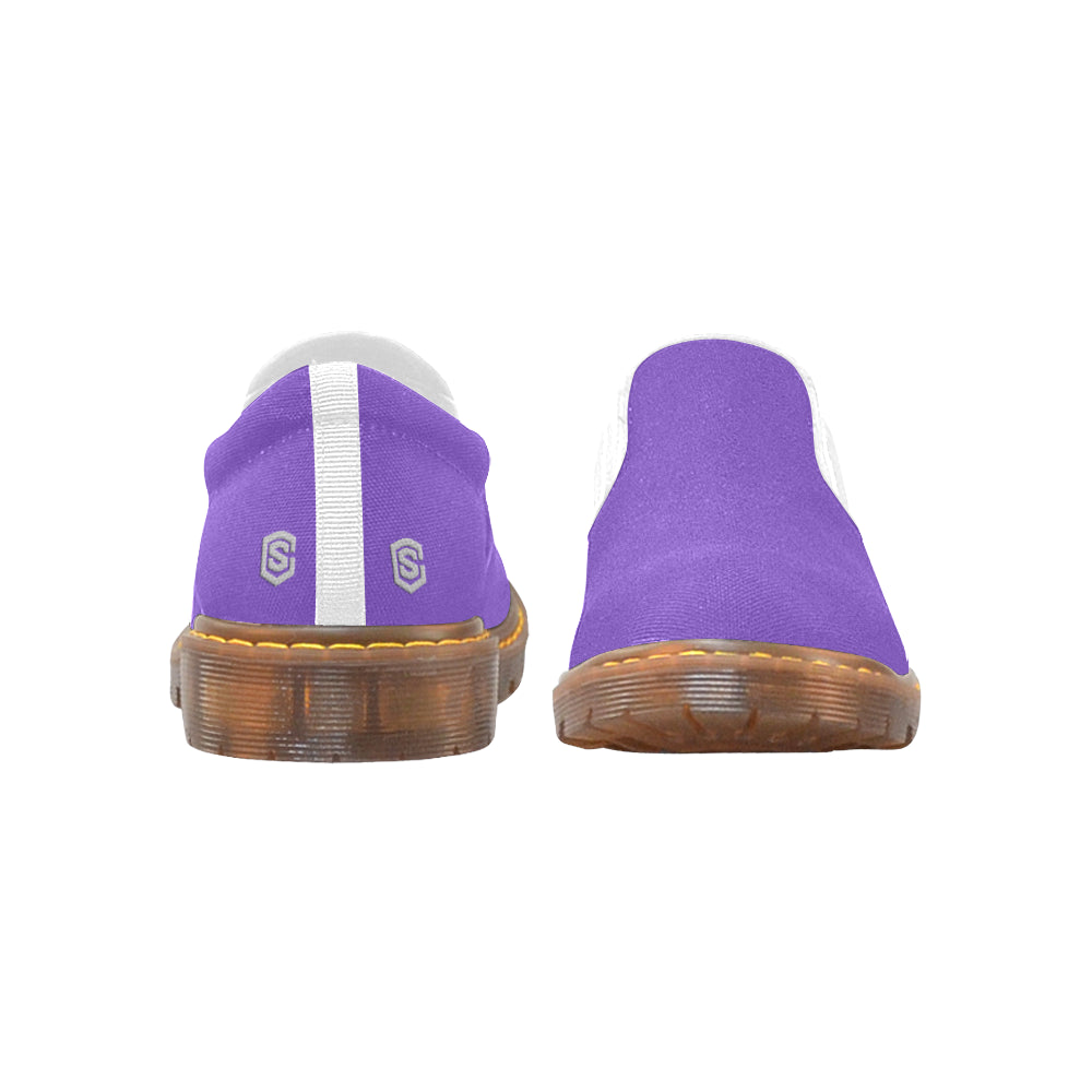 silver logo Martin Women's Slip-On Loafer (Model 12031)