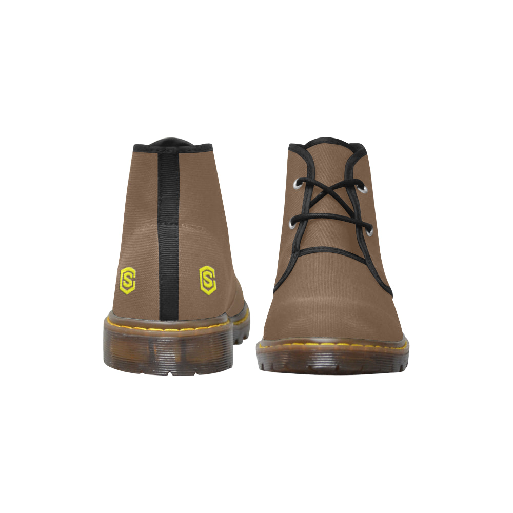 yellow Men's Canvas Chukka Boots (Model 2402-1)
