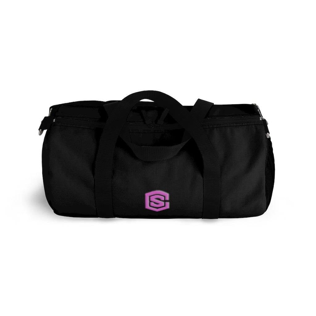 Black Duffel Bag Pink Logo