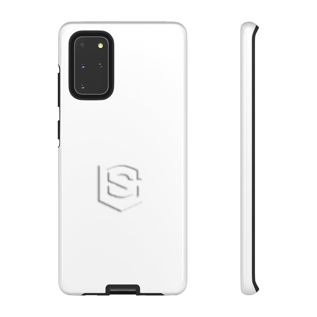White Tough Cases White Logo