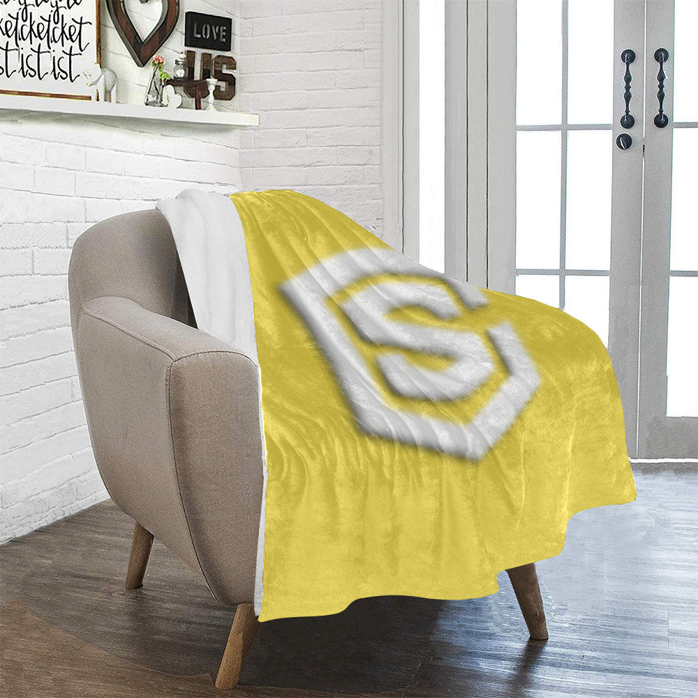 Yellow Ultra-Soft Micro Fleece Blanket White Logo Ultra-Soft Micro Fleece Blanket 30"x40"