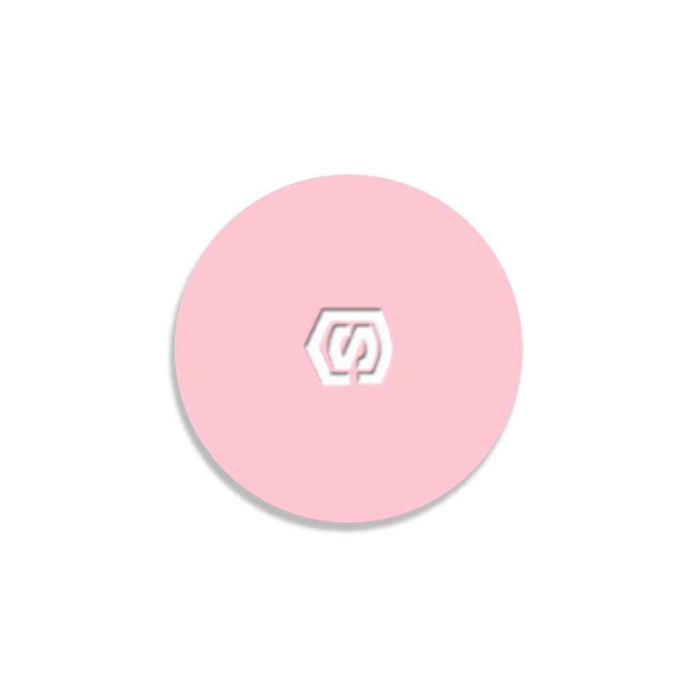 Pink Round Coaster with White Logo Round Coaster