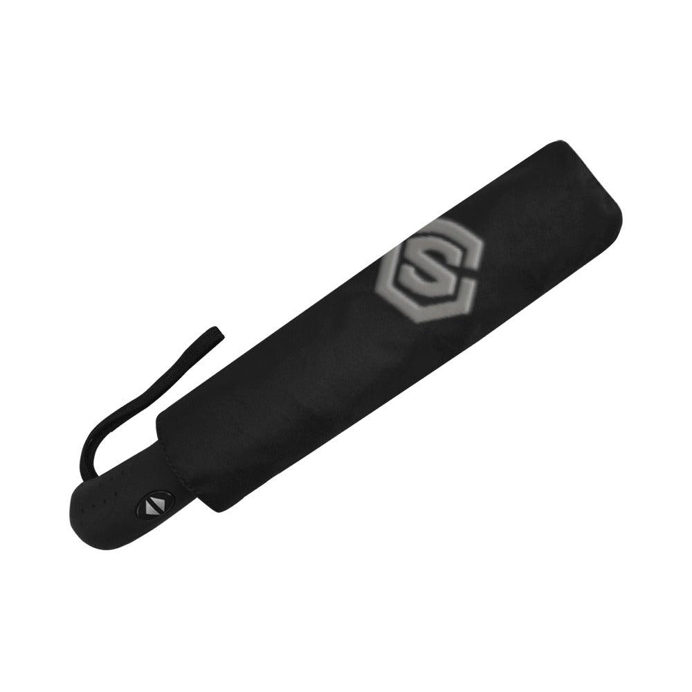 Black Anti-UV Automatic Umbrella With Grey Logo Anti-UV Automatic Umbrella(Outside Printing)(Model U09)