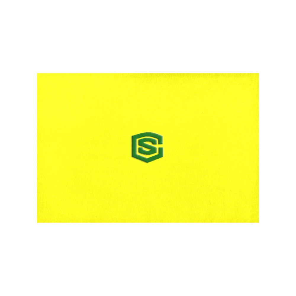Yellow Placemats 12" x 18" With Green Logo Placemats 12" x 18" (Set of 2)