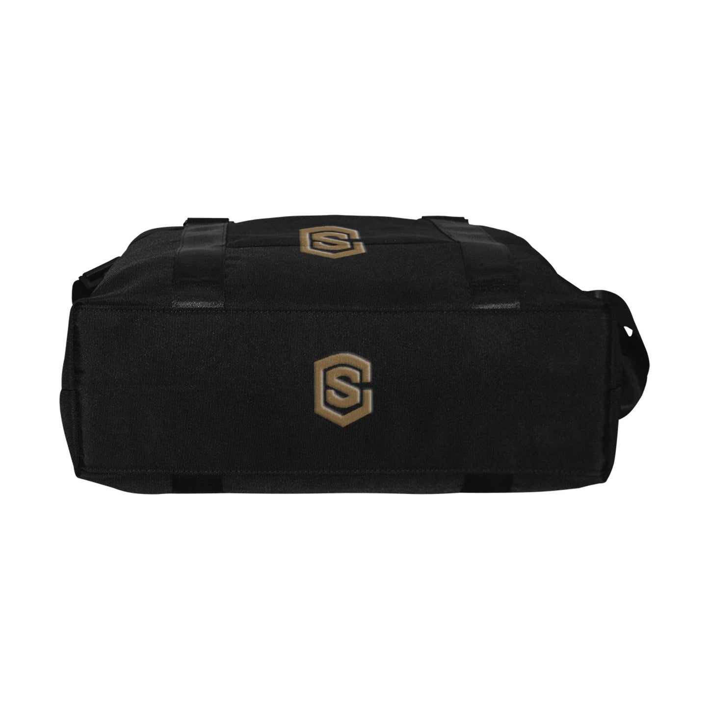 Black Large Capacity Duffle Bag With Brown Logo Large Capacity Duffle Bag(Model1715)