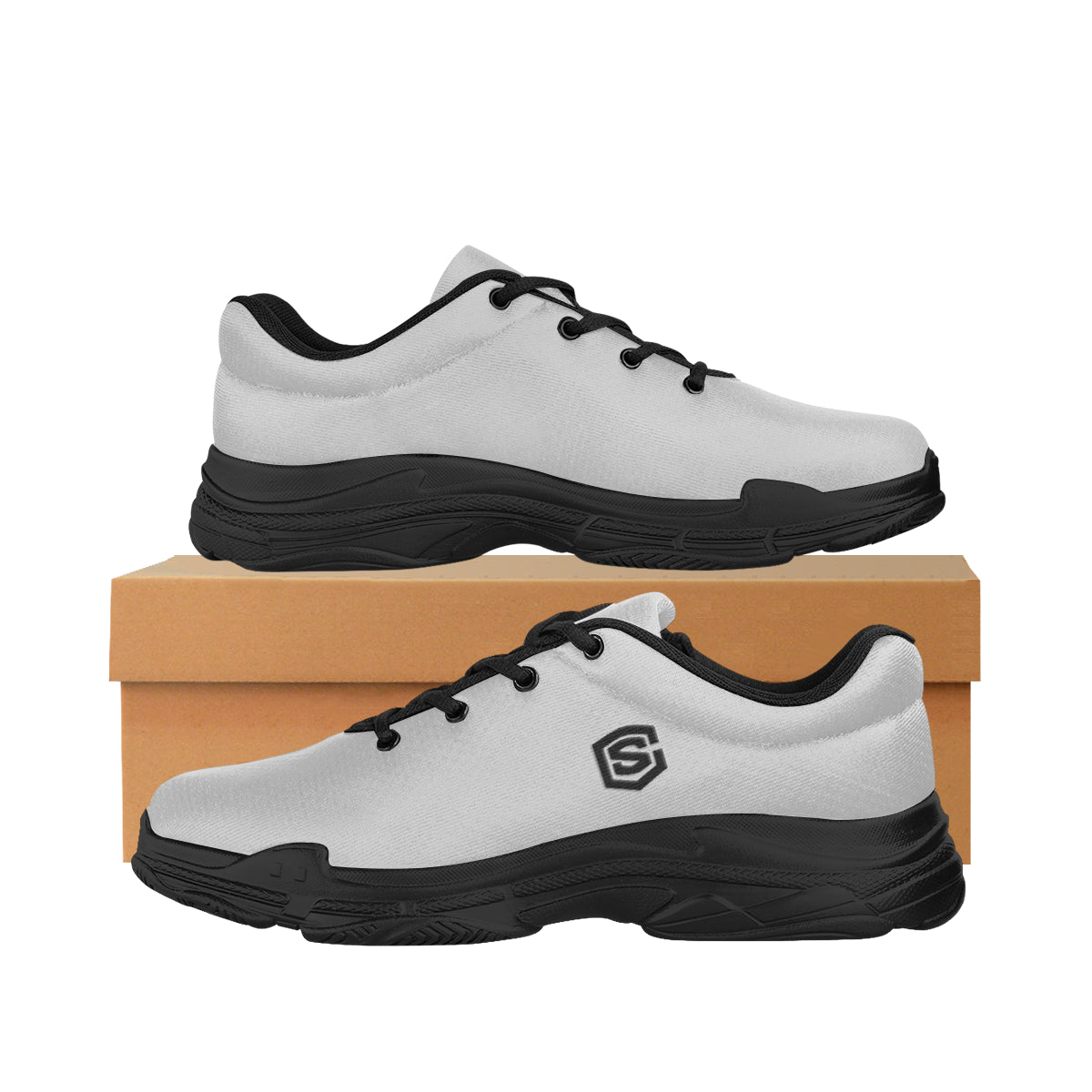 black logo Lyra Men's Running Shoes (Model 058)