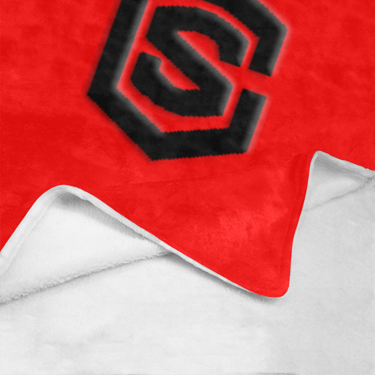 Red Ultra-Soft Micro Fleece Blanket with Black Logo Ultra-Soft Micro Fleece Blanket 30"x40"