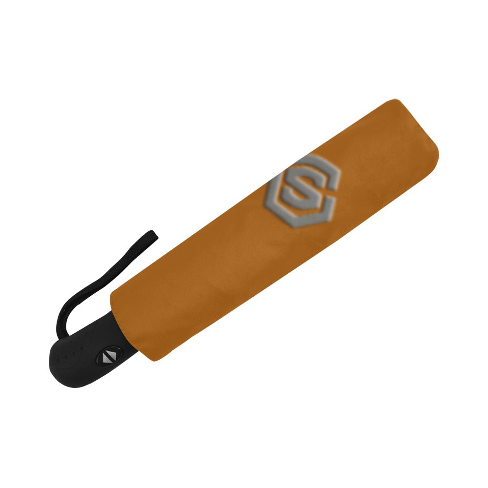 Brown Anti-UV Automatic Umbrella With Grey Logo Anti-UV Automatic Umbrella(Outside Printing)(Model U09)