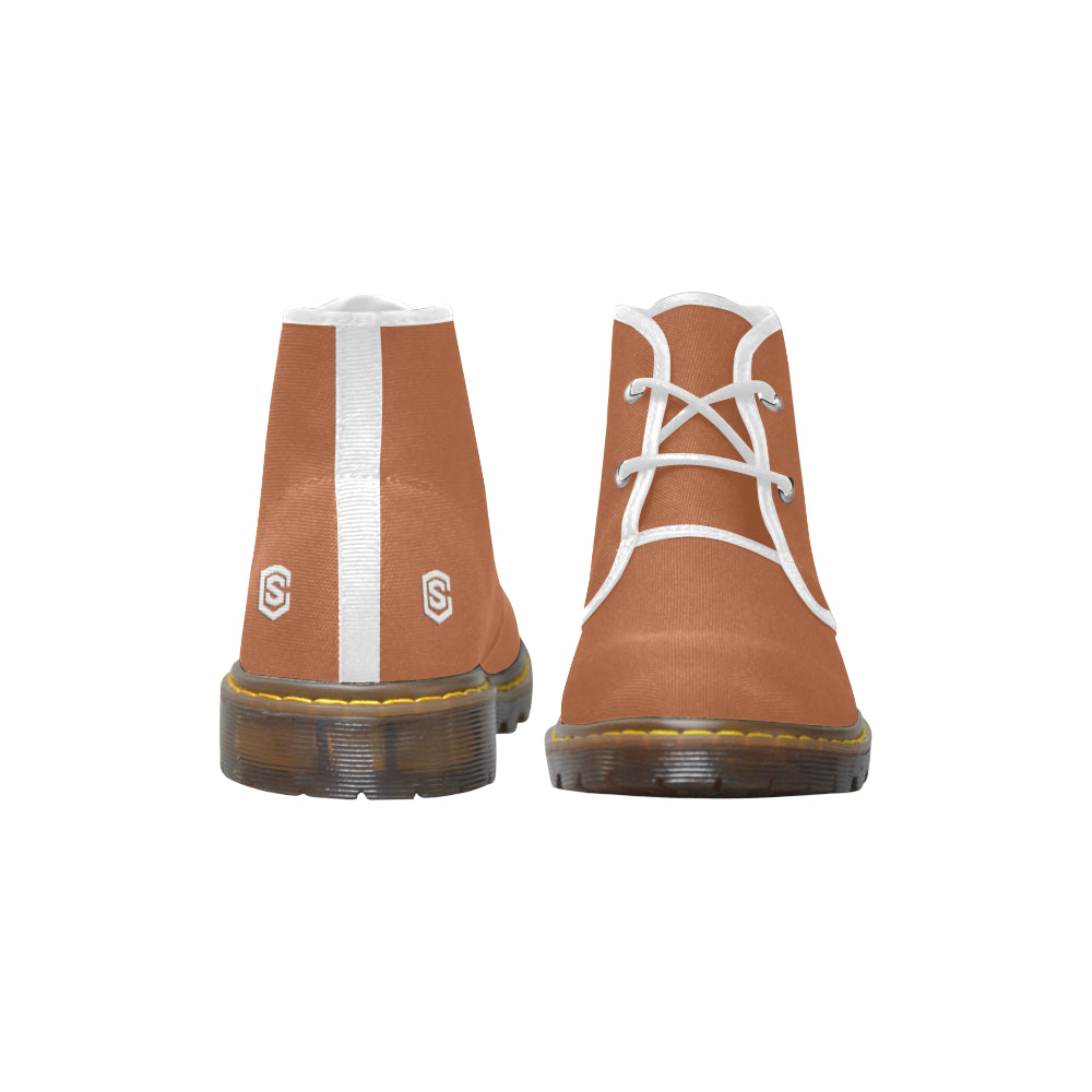 white Men's Canvas Chukka Boots (Model 2402-1)
