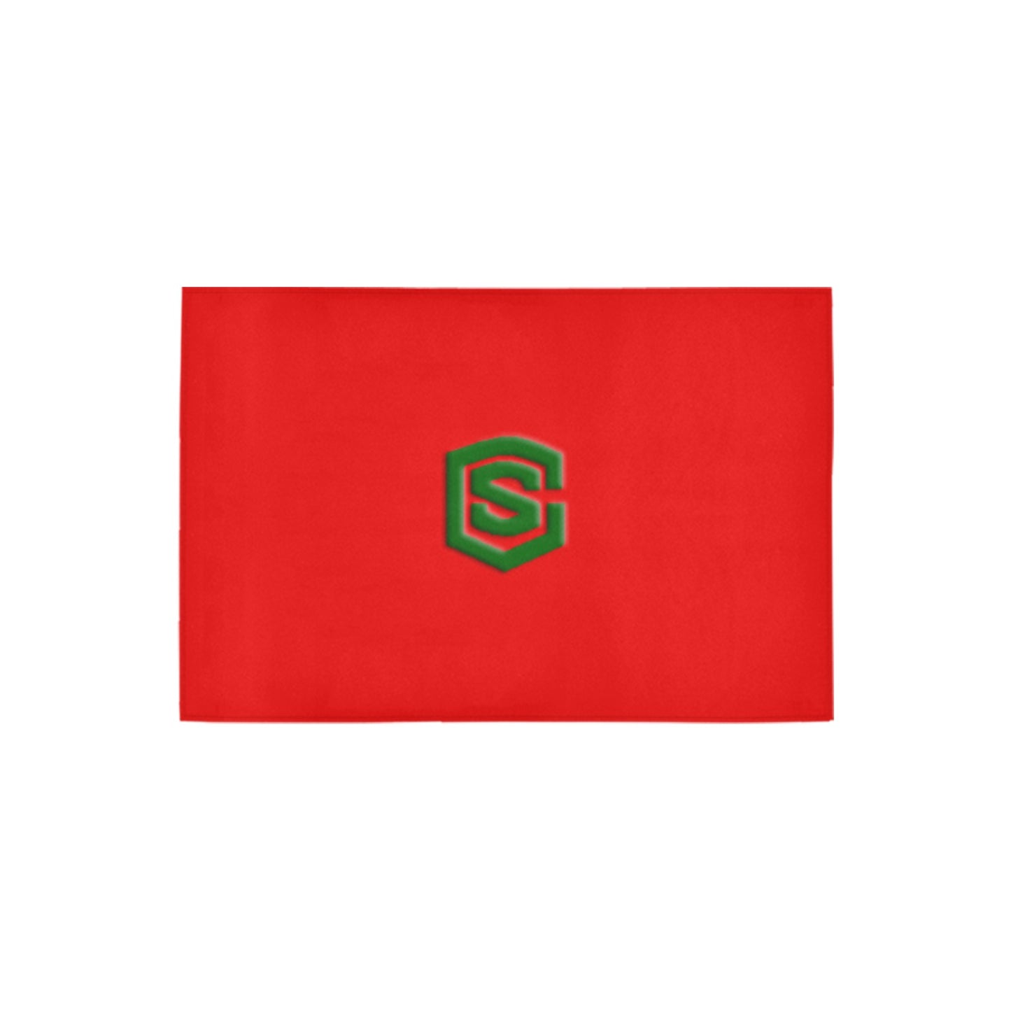Red Doormat 24" x 16" (Sponge Material) with Green Logo Doormat 24" x 16" (Sponge Material)