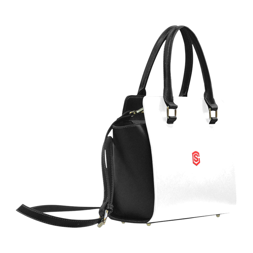 BLACK CLASSIC SHOULDER HANDBAG red logo Classic Shoulder Handbag (Model 1653)