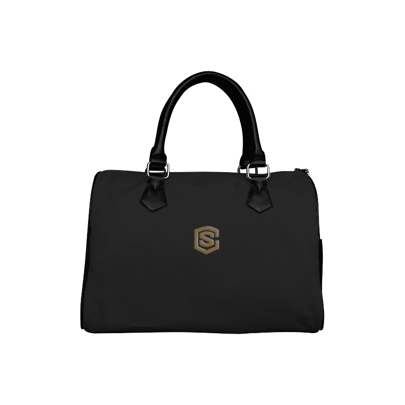 BLACK HANDBAG brown logo Boston Handbag (Model 1621)