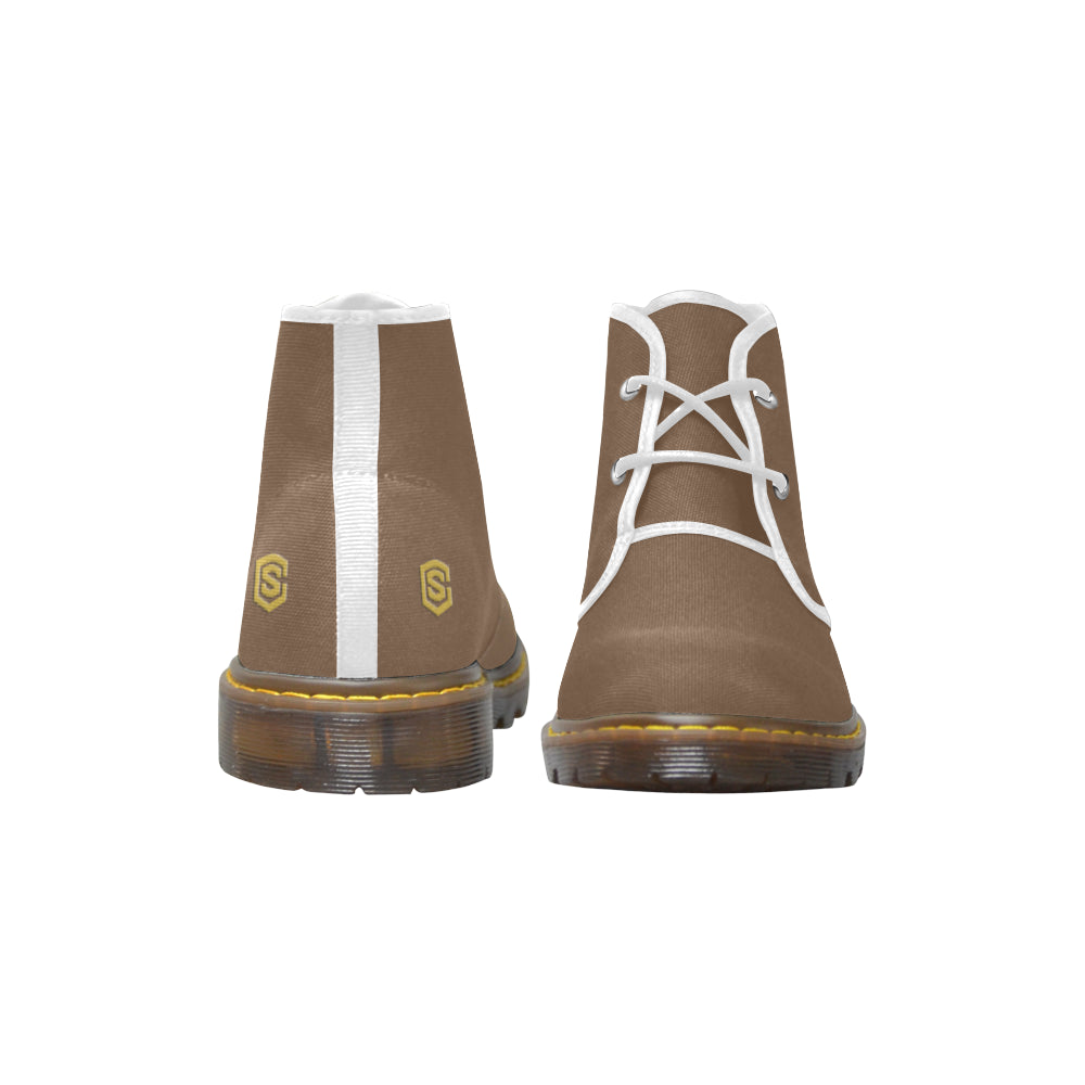 gold Men's Canvas Chukka Boots (Model 2402-1)